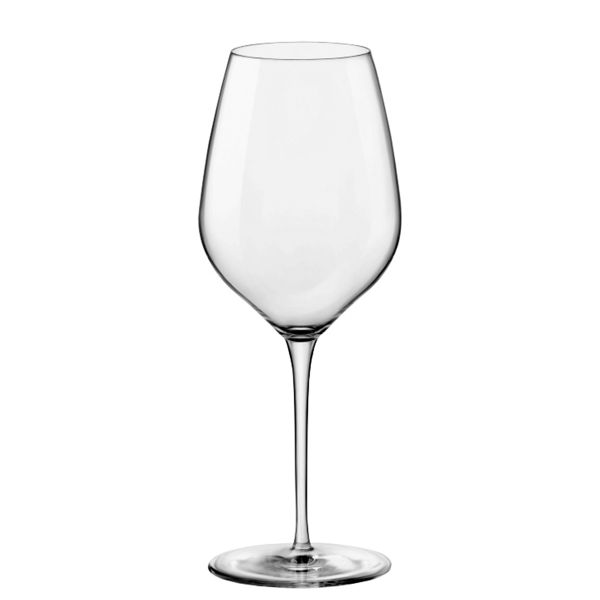 Tre Sensi 43 cl ist eine Glasserie - Cristallin - mit gezogenem Stiel - extra resistent, mit abgerundetem Kelch